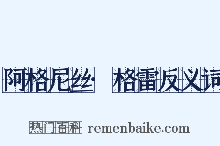 阿格尼丝·格雷反义词是什么意思的图片